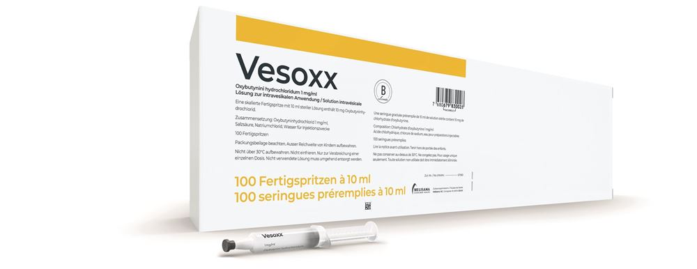 VESOXX Lös 10 mg/10ml zur Intravesikalen Anwendung Fertspr 10 ml, Hauptbild