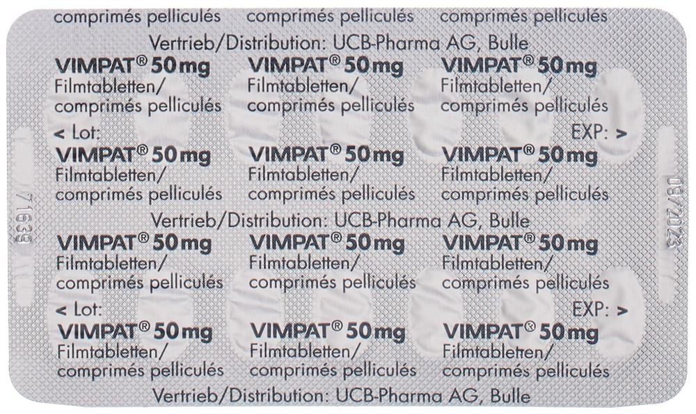 VIMPAT cpr pell 50 mg blist 14 pce, image 2 sur 3