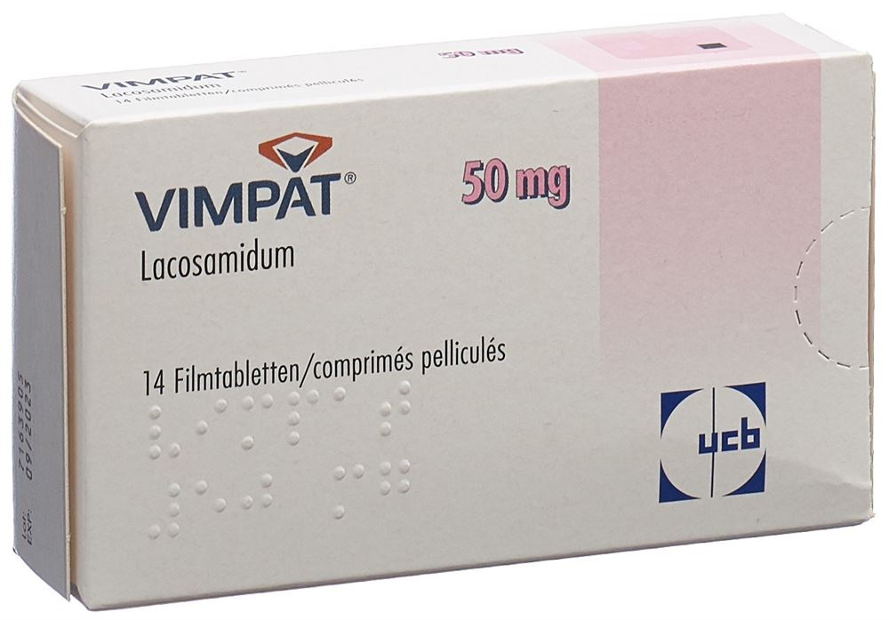 VIMPAT cpr pell 50 mg blist 14 pce, image principale
