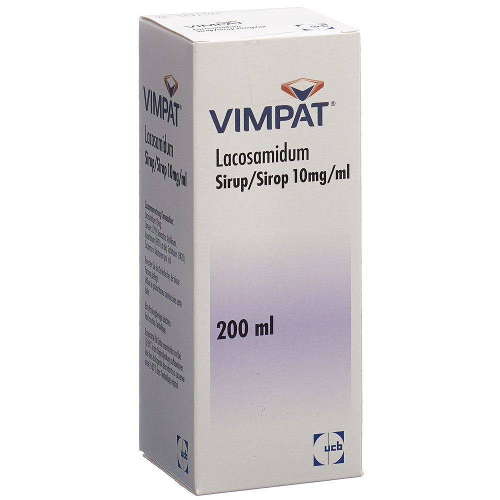 VIMPAT sirop 10 mg/ml avec gobelet doseur et seringue pour administration orale fl 200 ml, image principale