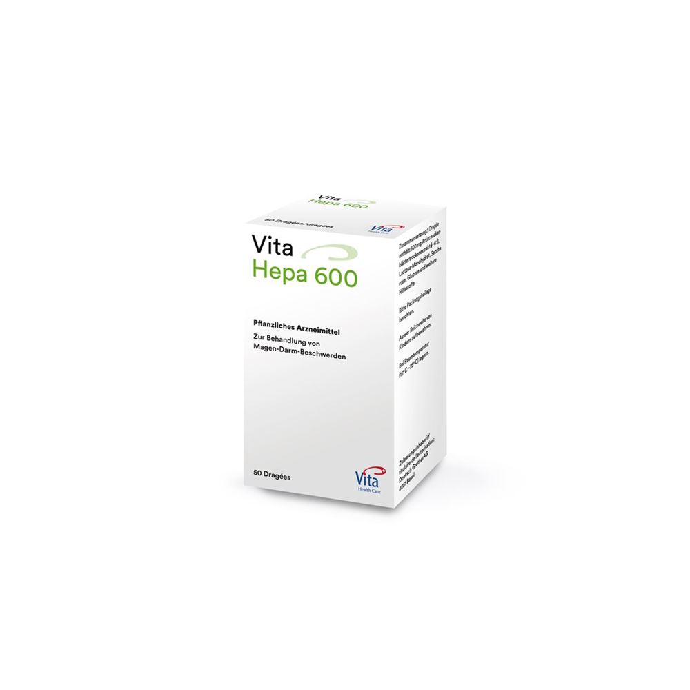 Vita Hepa Drag 600 mg Blist 50 Stk, Hauptbild