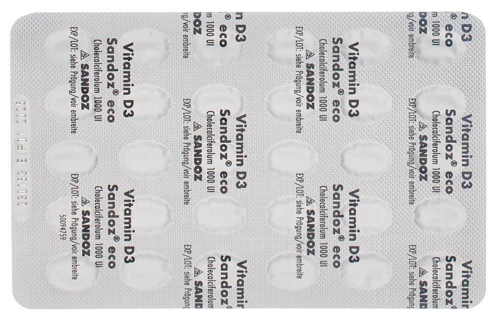 VITAMINE D3 Sandoz eco 1000 IE, Bild 3 von 5