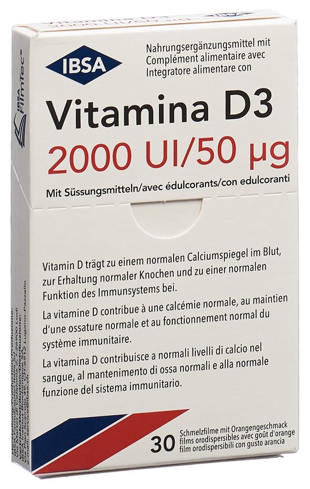 VITAMINA D3 film orodisp 2000 I.U. (nouv) 30 pce, image principale