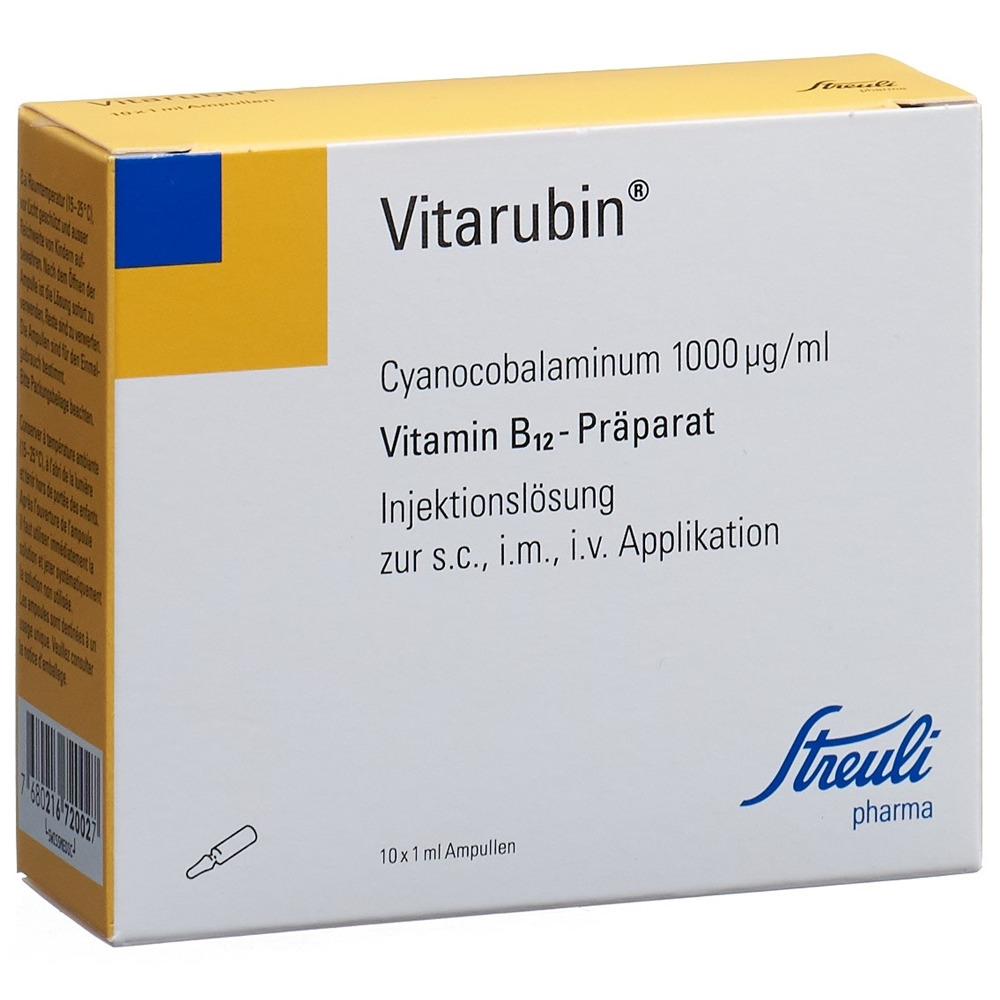 VITARUBIN Inj Lös 1000 mcg/ml Amp 1 ml, Hauptbild