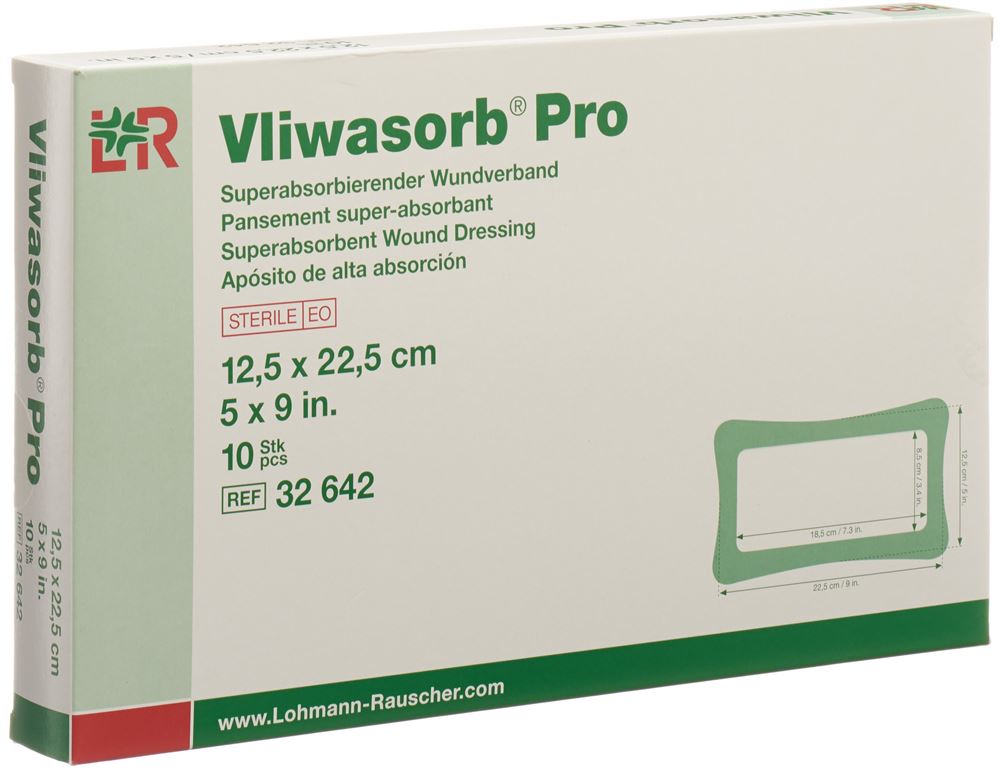 Vliwasorb Pro Superabsorbierender Wundverband, Hauptbild Vliwasorb Pro Superabsorbierender Wundverband, Hauptbild