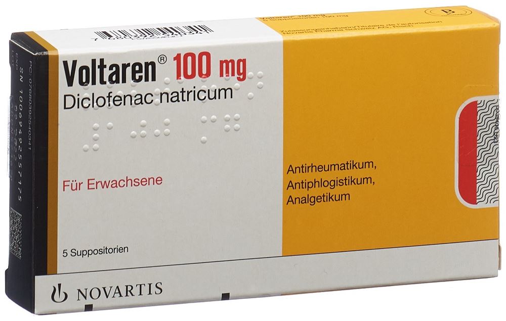 Voltaren Supp 100 mg Erw 5 Stk