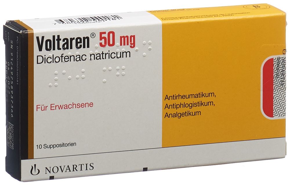 Voltaren Supp 50 mg Erw 10 Stk