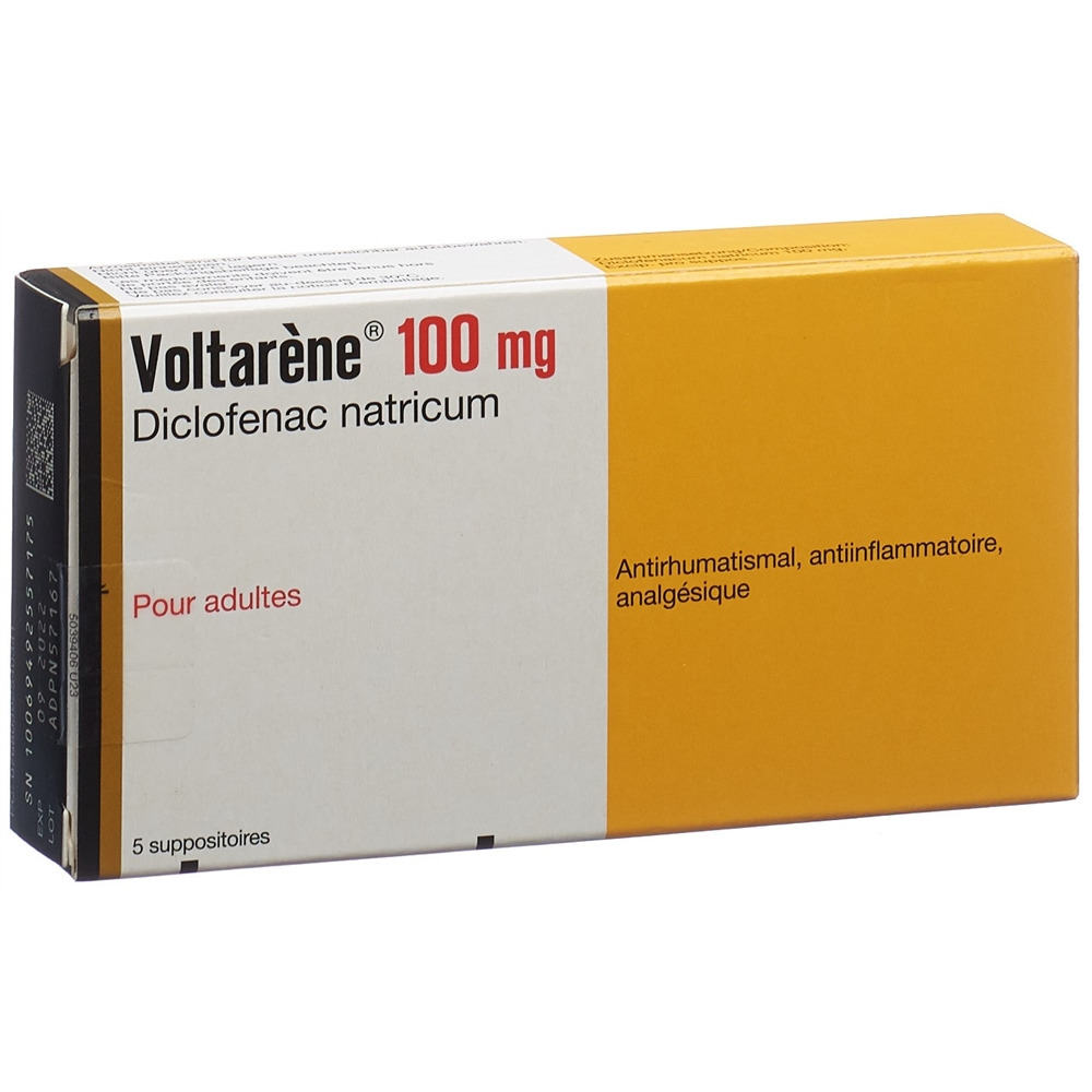 Voltaren supp 100 mg adult 5 pce, image 2 sur 2