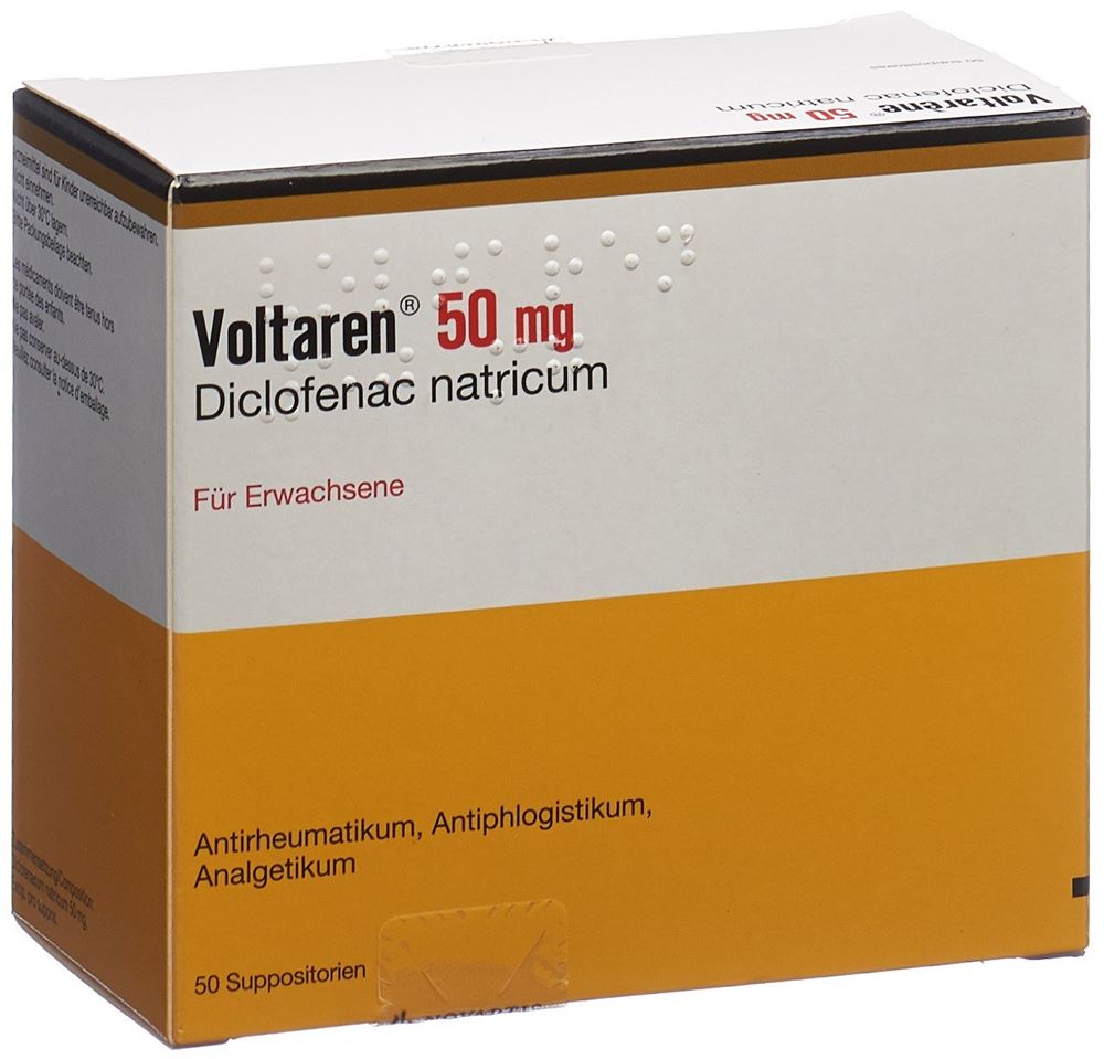 Voltaren supp 50 mg adult 50 pce, image principale
