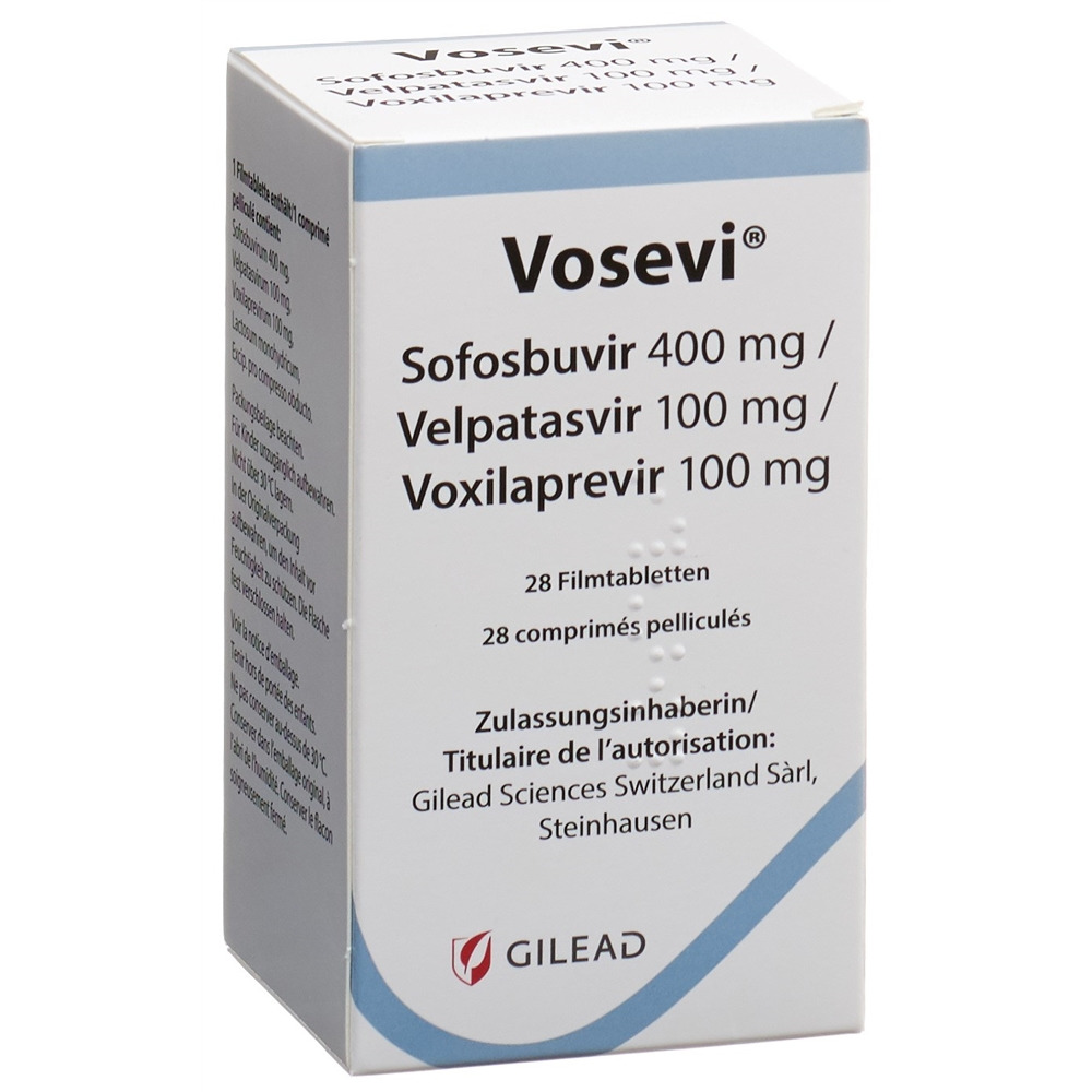 VOSEVI cpr pell 400/100/100 bte 28 pce, image principale