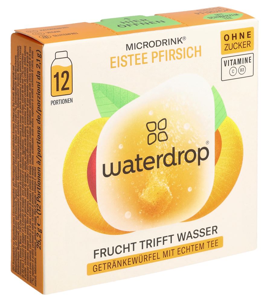 WATERDROP Eistee Pfirsich ohne Zucker Box 25.2 g, Hauptbild