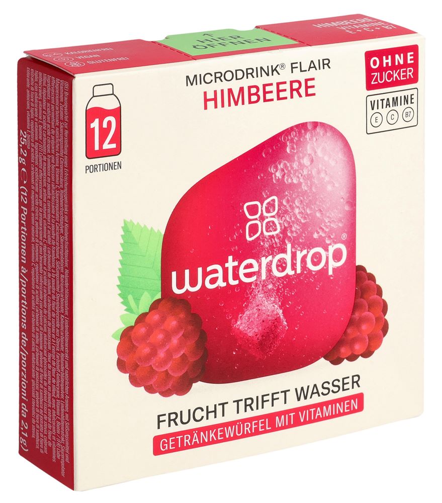 WATERDROP framboise sans sucre box 25.2 g, image principale