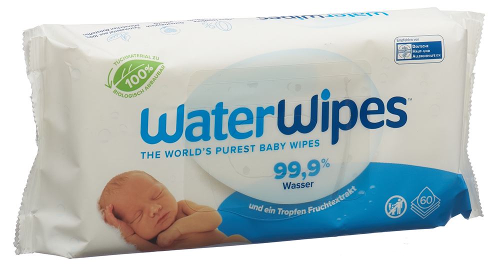 WATERWIPES Lingettes bébé pour peaux sensibles