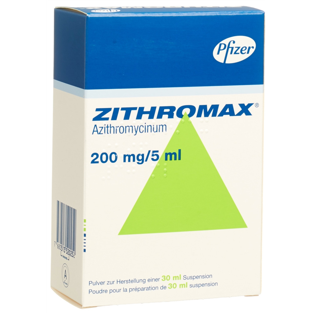 ZITHROMAX pdr 200 mg/5ml pour la préparation d’une suspension fl 30 ml, image principale