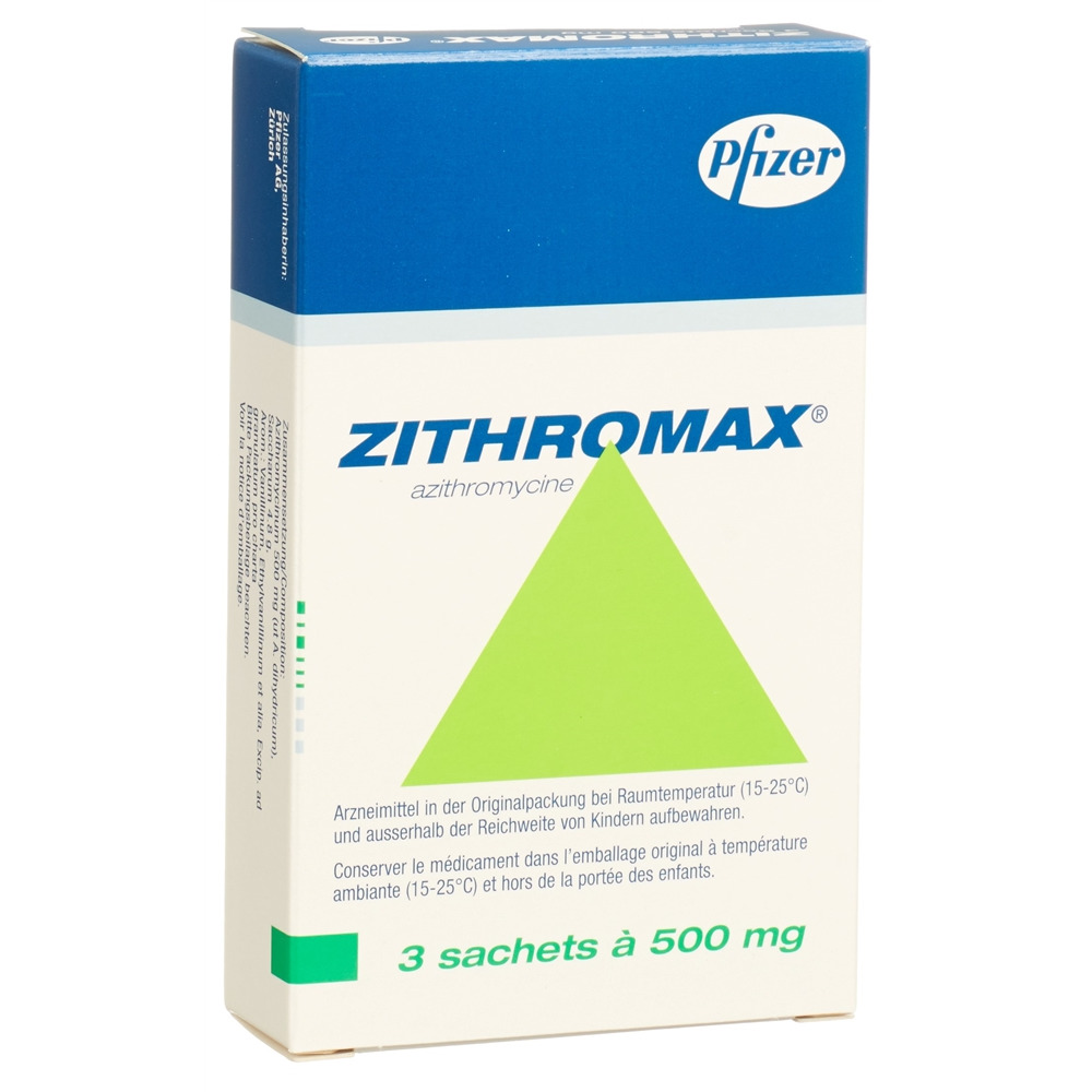 ZITHROMAX Plv 500 mg zur Herstellung einer Suspension zum Einnehmen Btl 3 Stk, Bild 2 von 2