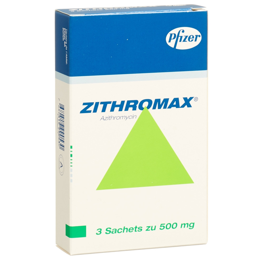 ZITHROMAX Plv 500 mg zur Herstellung einer Suspension zum Einnehmen Btl 3 Stk, Hauptbild