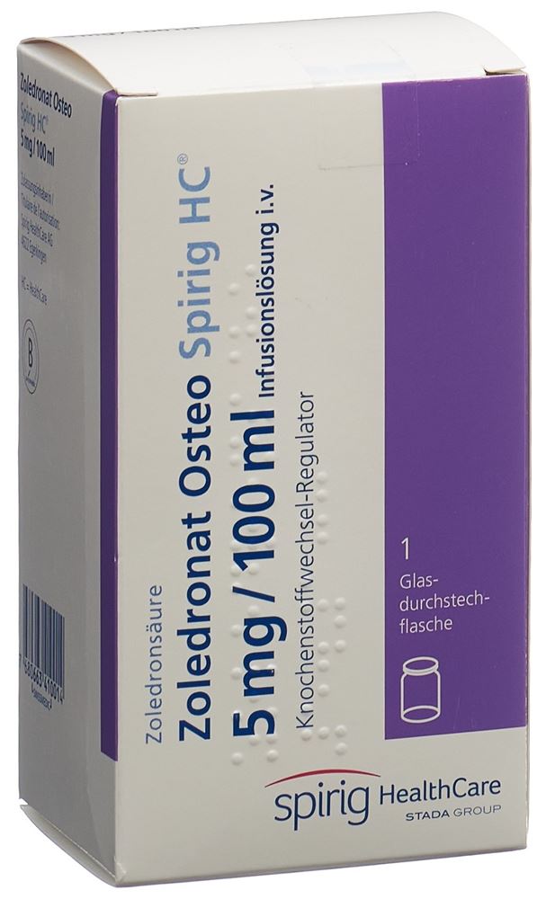 ZOLEDRONATE Osteo Spirig HC 5 mg/100ml, Hauptbild