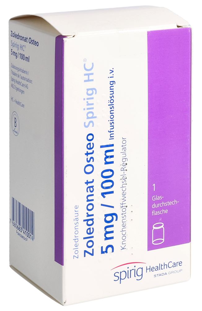 ZOLEDRONATE Osteo Spirig HC 5 mg/100ml, Hauptbild