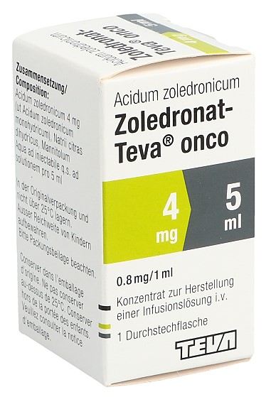 ZOLEDRONATE Teva onco 4 mg/5ml, Hauptbild