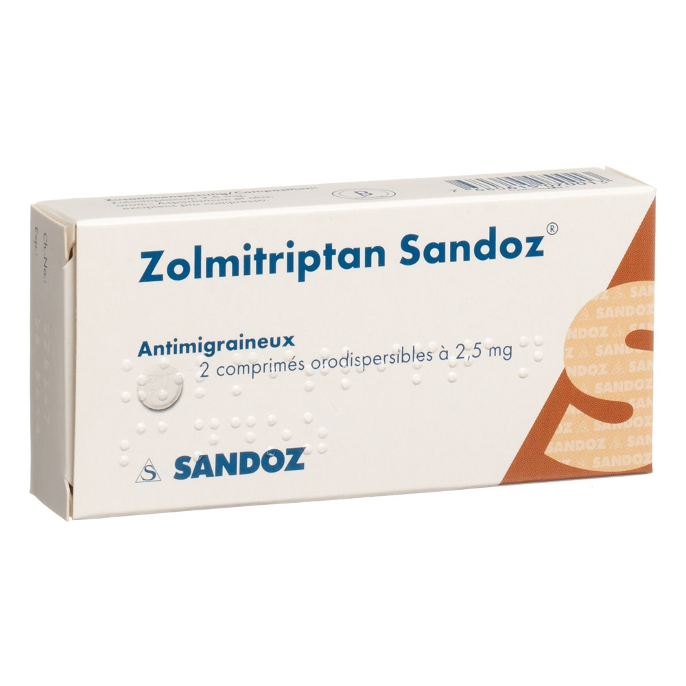 ZOLMITRIPTAN Sandoz 2.5 mg, image 2 sur 2