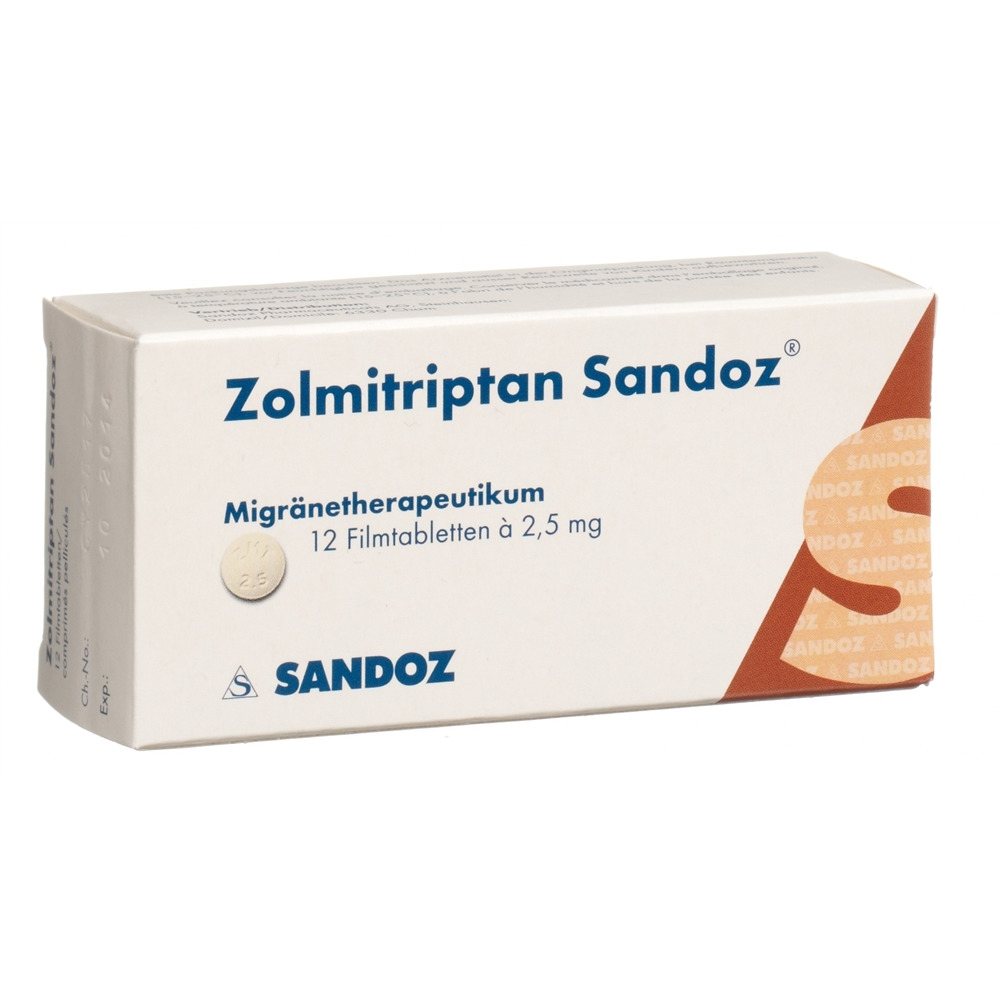 ZOLMITRIPTAN Sandoz 2.5 mg, Hauptbild