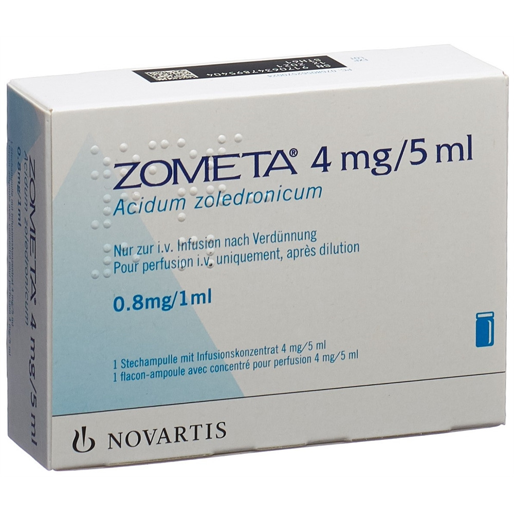 ZOMETA conc perf 4 mg/5ml flac 5 ml, image principale