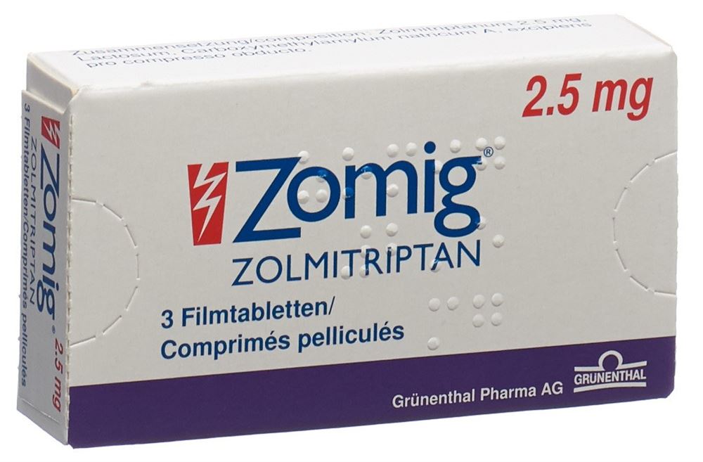 ZOMIG Filmtabl 2.5 mg Blist 3 Stk, Hauptbild