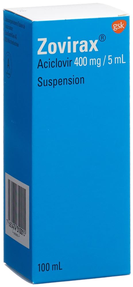 ZOVIRAX Susp 400 mg/5ml Fl 100 ml