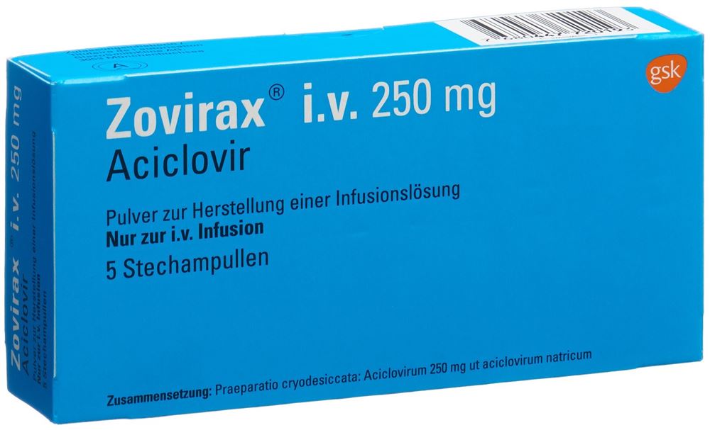 ZOVIRAX Trockensub 250 mg Durchstf 5 Stk