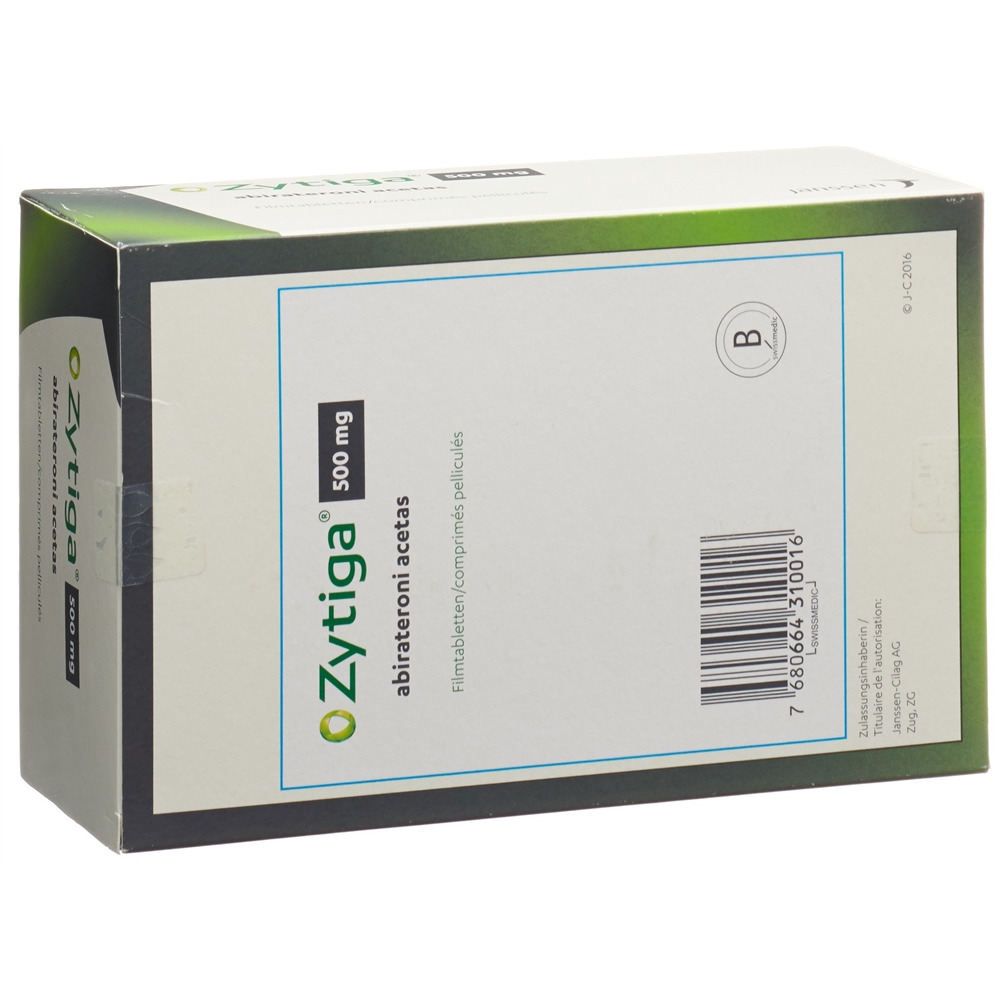 ZYTIGA cpr pell 500 mg blist 56 pce, image 2 sur 2